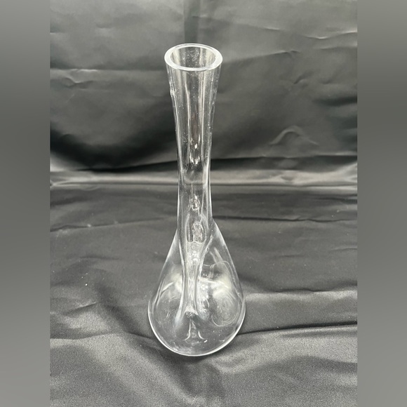 Crate & Barrel Handmade Glass Oil & Vinegar Server Decanter Vase - Picture 5 of 5